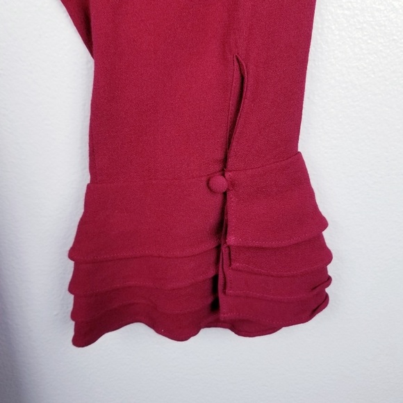 Soft Surroundings Poet Blouse in Red Size S - Picture 2 of 3